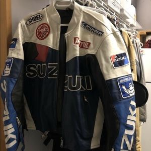 Suzuki Leather Motorcycle Jacket Never Worn